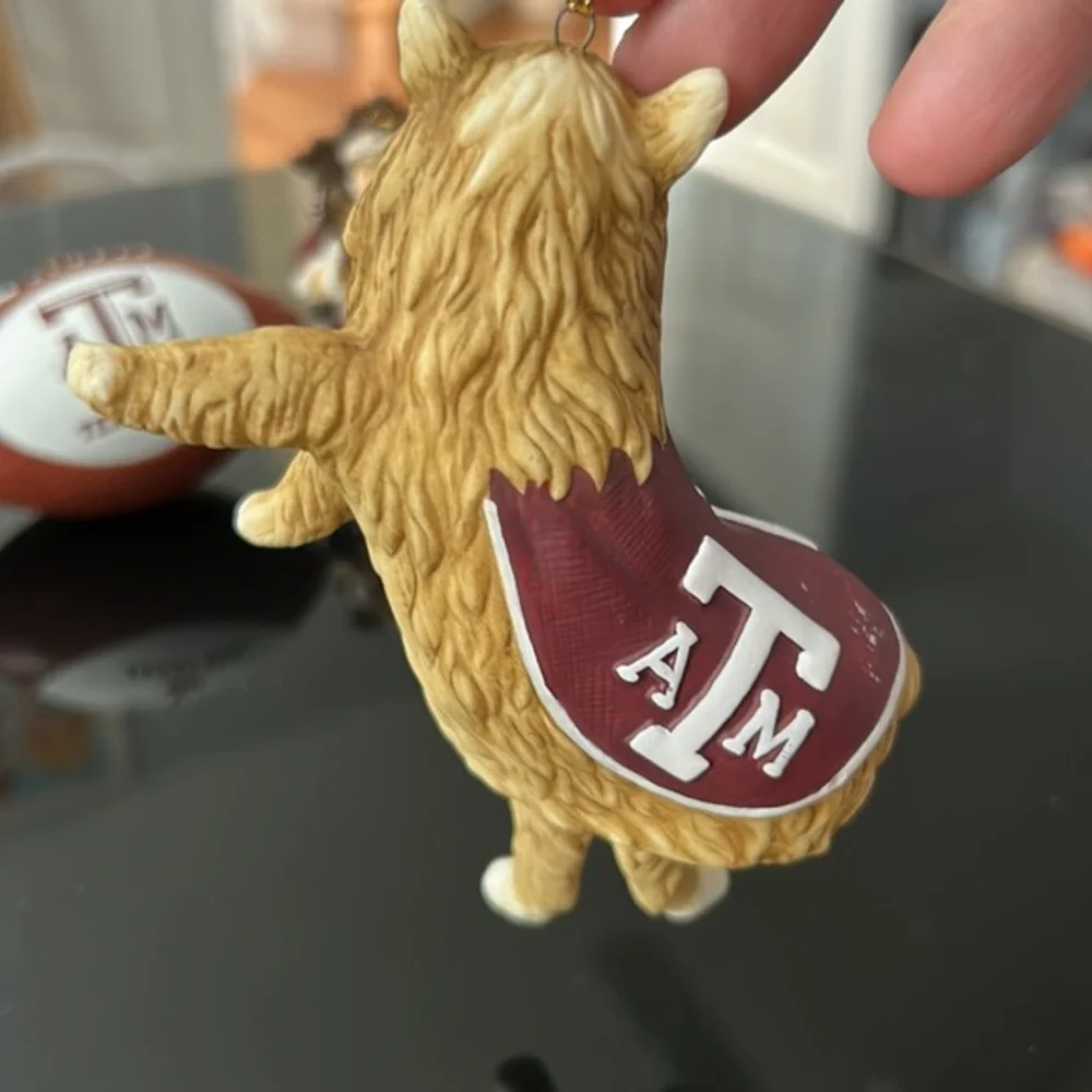 Texas A&M Aggies Christmas Ornament Lot Football Santa Reveille Collie 2001
